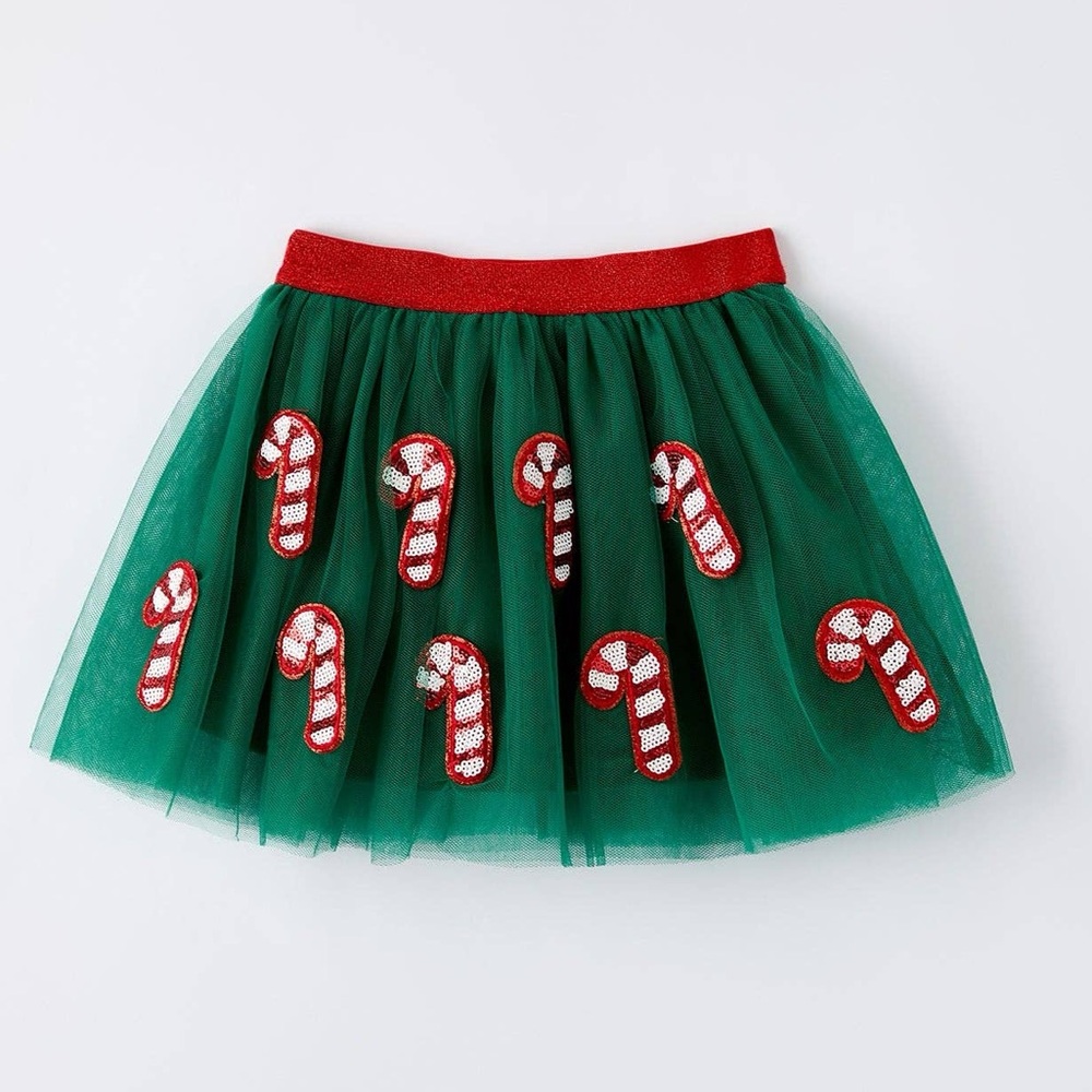 🎄Rylee Faith Designs Candy Cane Tutu Skirt 2 4 5 6 7